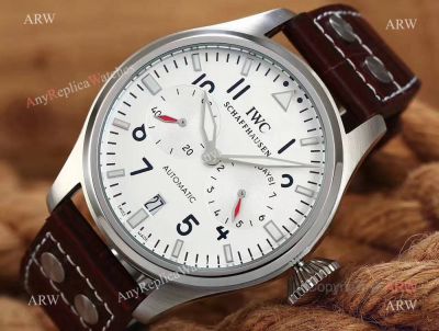 NEW IWC Schaffhausen Portugieser Men Watch SS Brown Leather 44mm